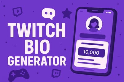 Twitch Bio Generator