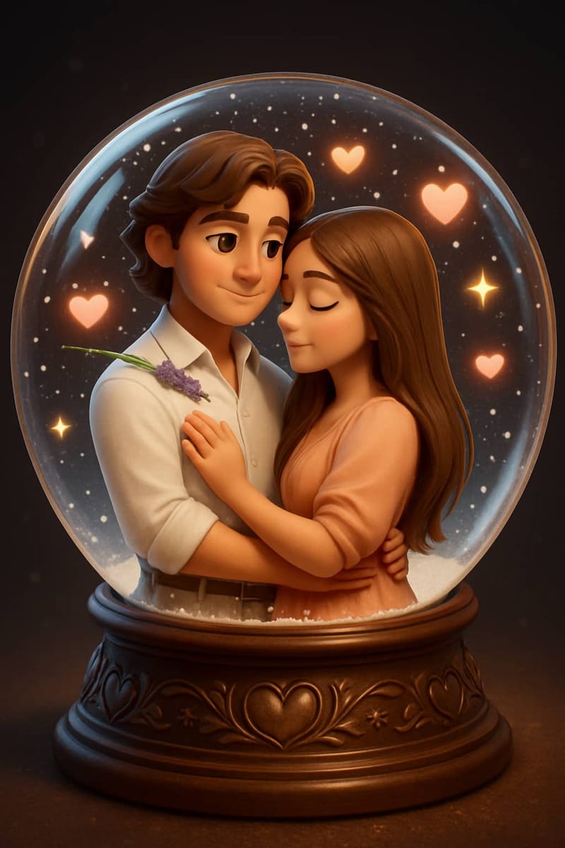 Trasforma le tue Foto in una Palla di Neve per Coppie Online - Somake AI, image size:800x1200