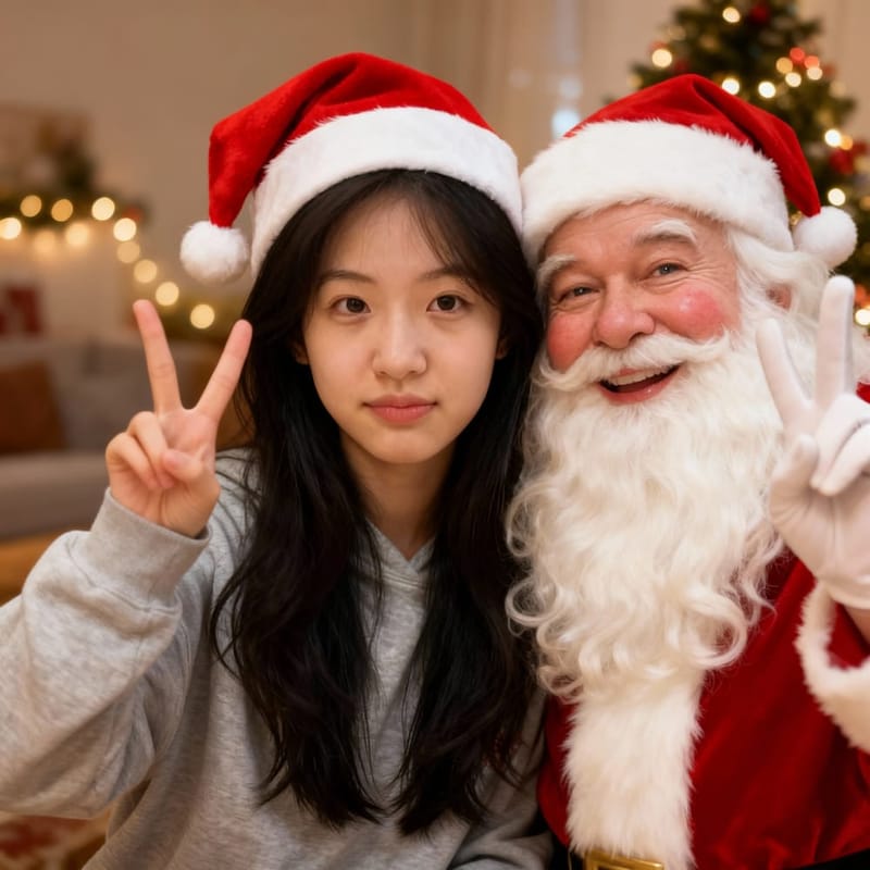 Instantánea con Santa