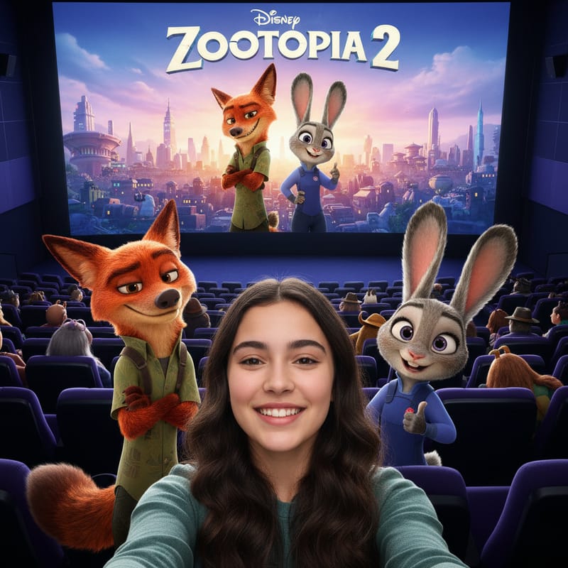 Selfie med Judy og Nick