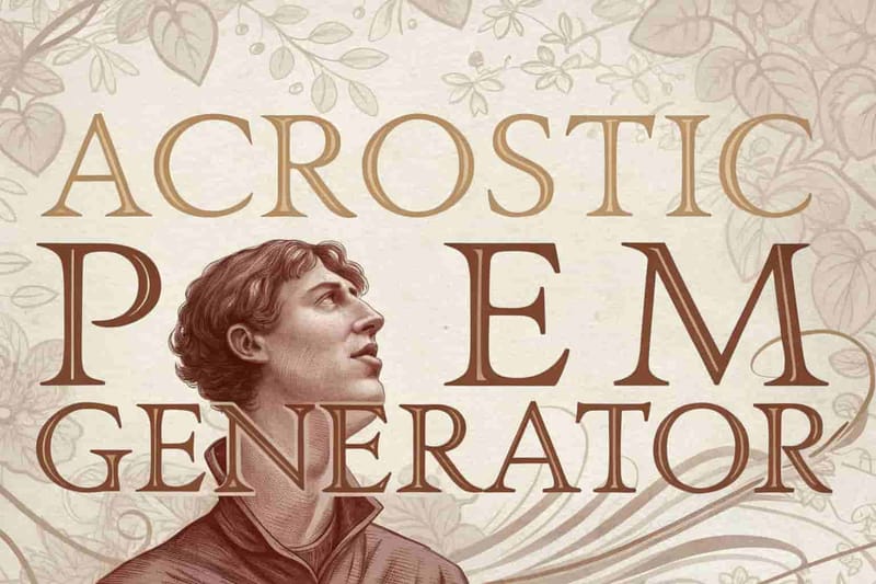 Acrostic Poem Generator Cover Image