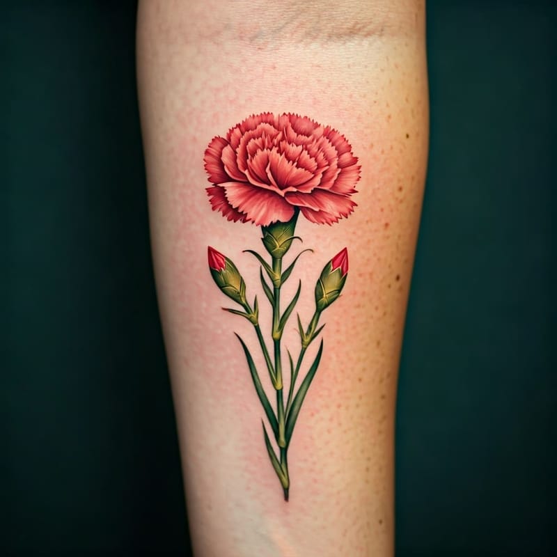 Birth Flower Tattoo Generator - Example 1