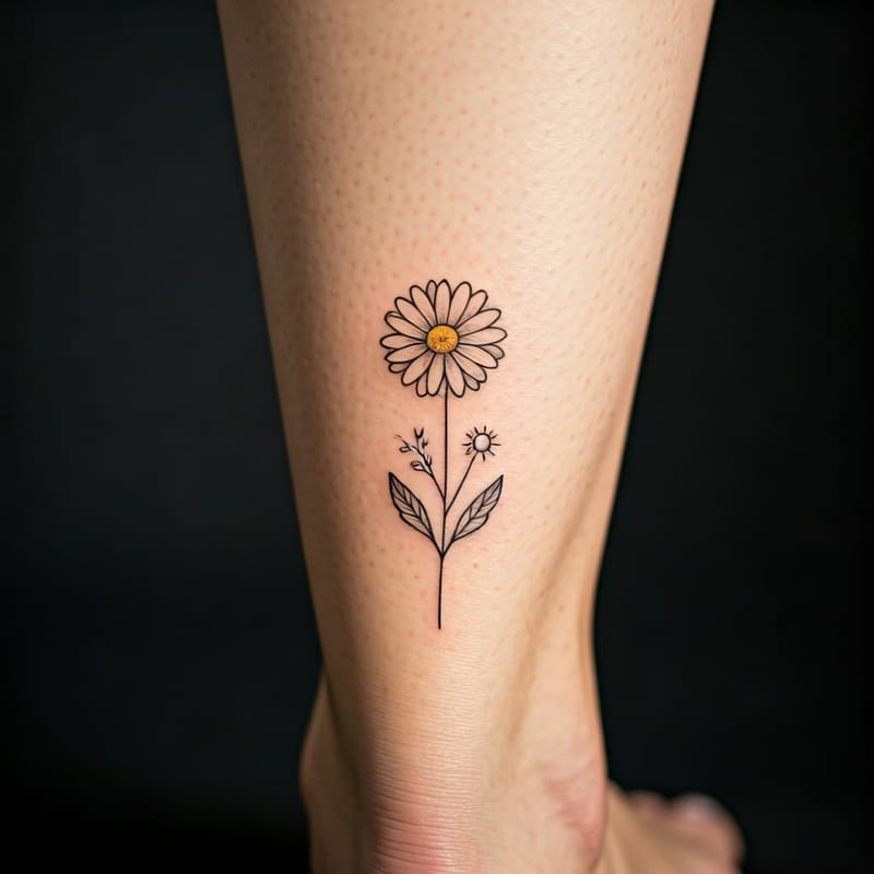Birth Flower Tattoo Generator - Example 11