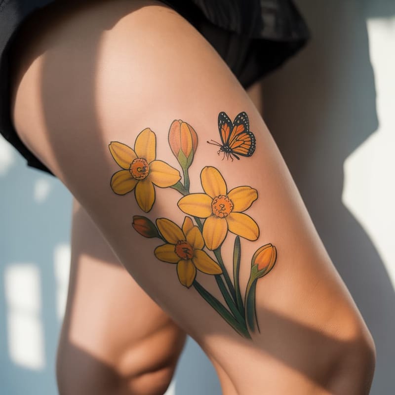 Birth Flower Tattoo Generator - Example 16
