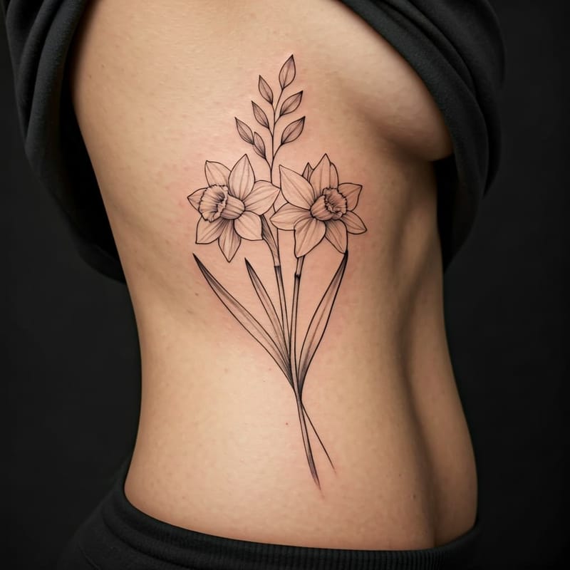 Birth Flower Tattoo Generator - Example 7