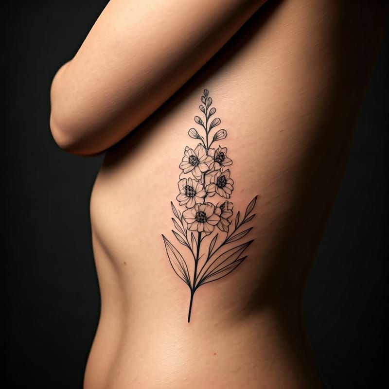 Birth Flower Tattoo Generator - Example 8