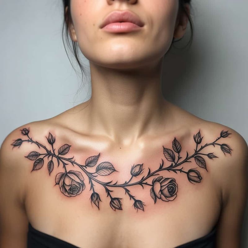 Collarbone Tattoos Generator - Example 5