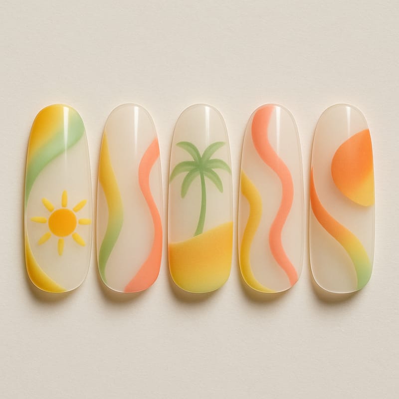 Gel Summer Nail Generator - Example 3