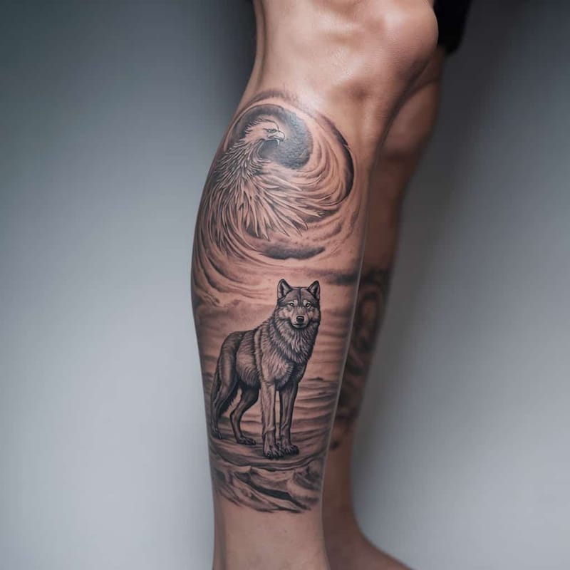 Leg Sleeve Tattoo Generator - Example 1