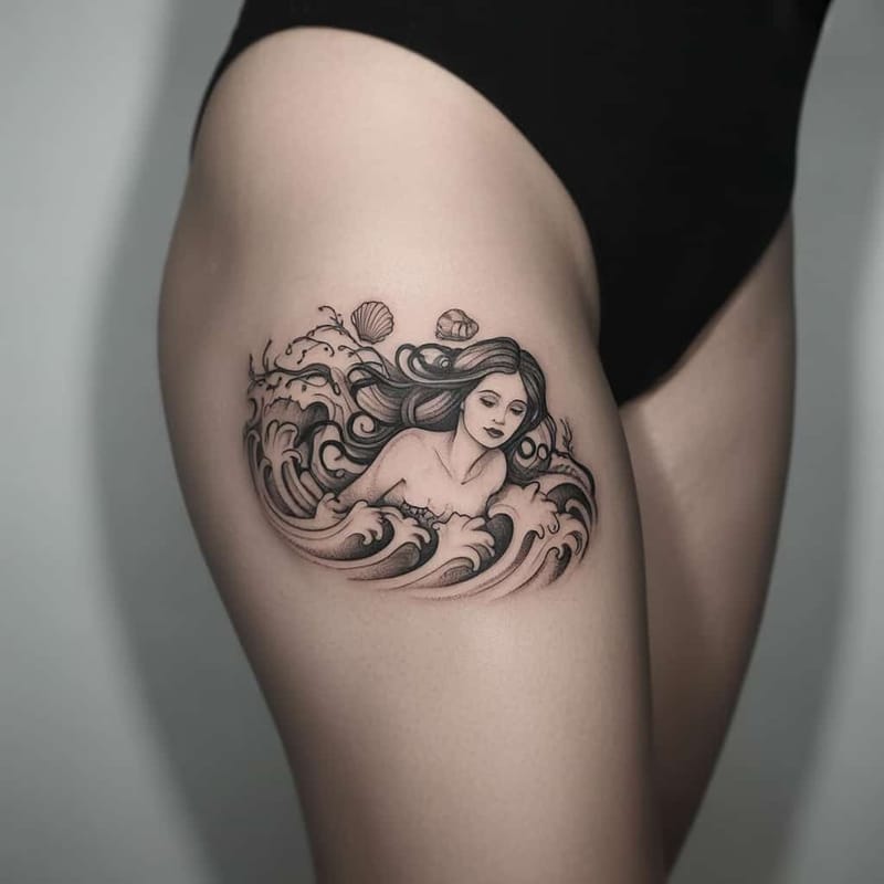 Leg Sleeve Tattoo Generator - Example 12