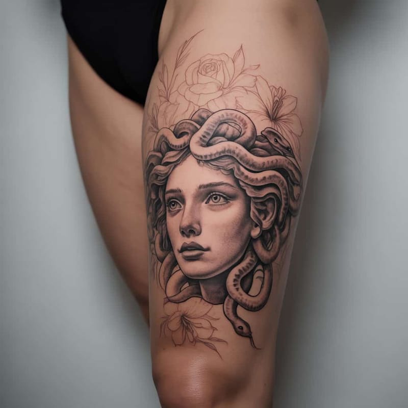 Leg Sleeve Tattoo Generator - Example 13