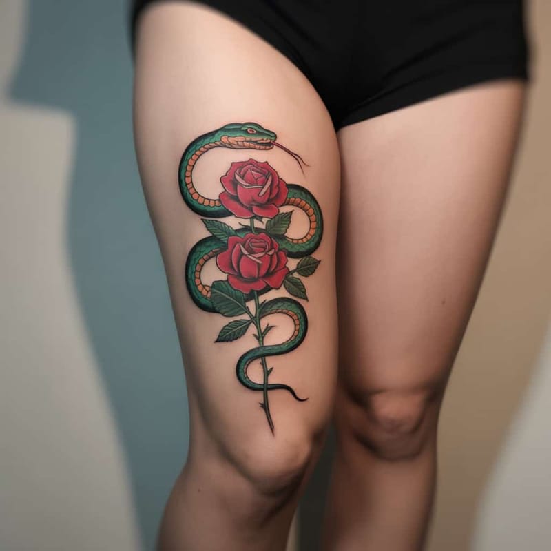 Leg Sleeve Tattoo Generator - Example 14