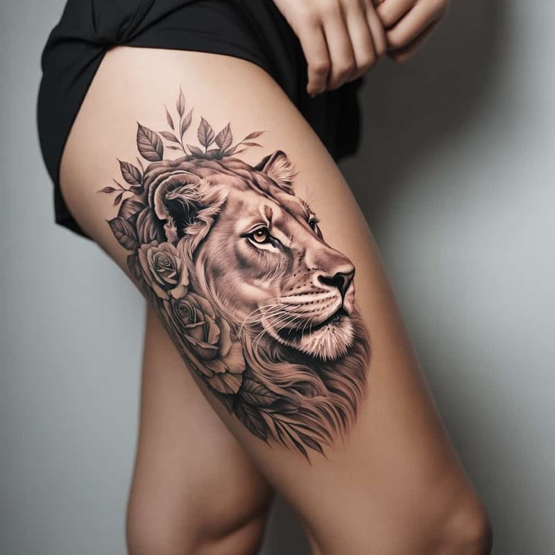 Leg Sleeve Tattoo Generator - Example 15