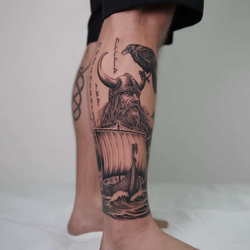 Leg Sleeve Tattoo Generator - Example 3