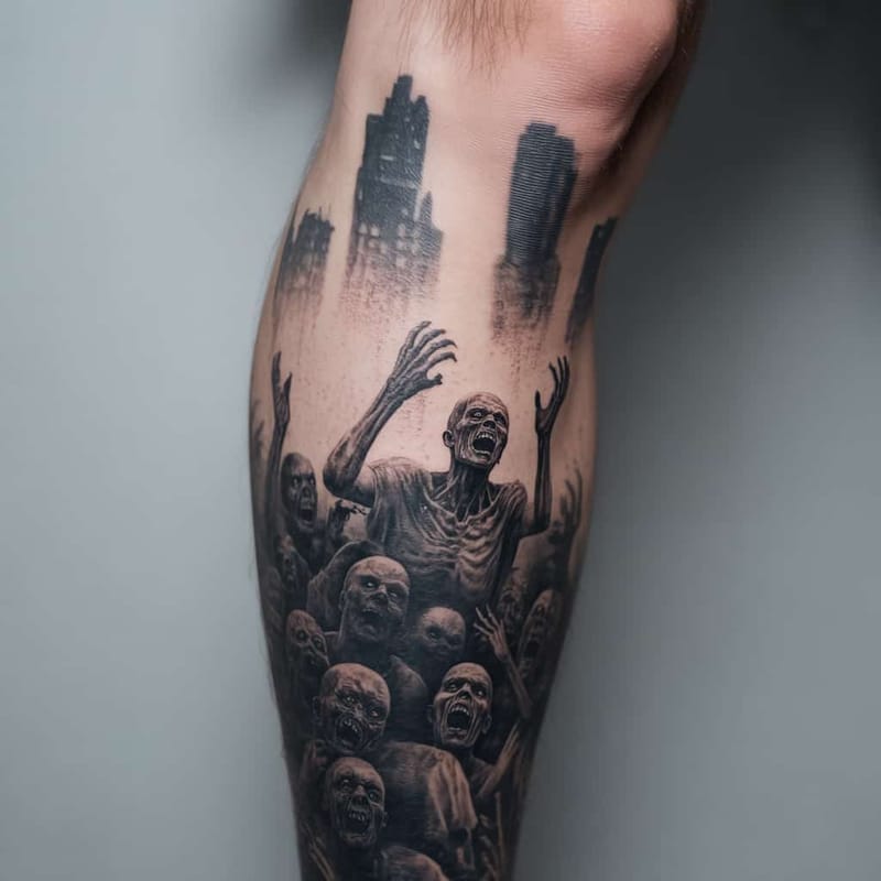 Leg Sleeve Tattoo Generator - Example 9