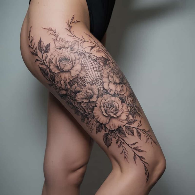 Leg Sleeve Tattoo Generator - Example 10