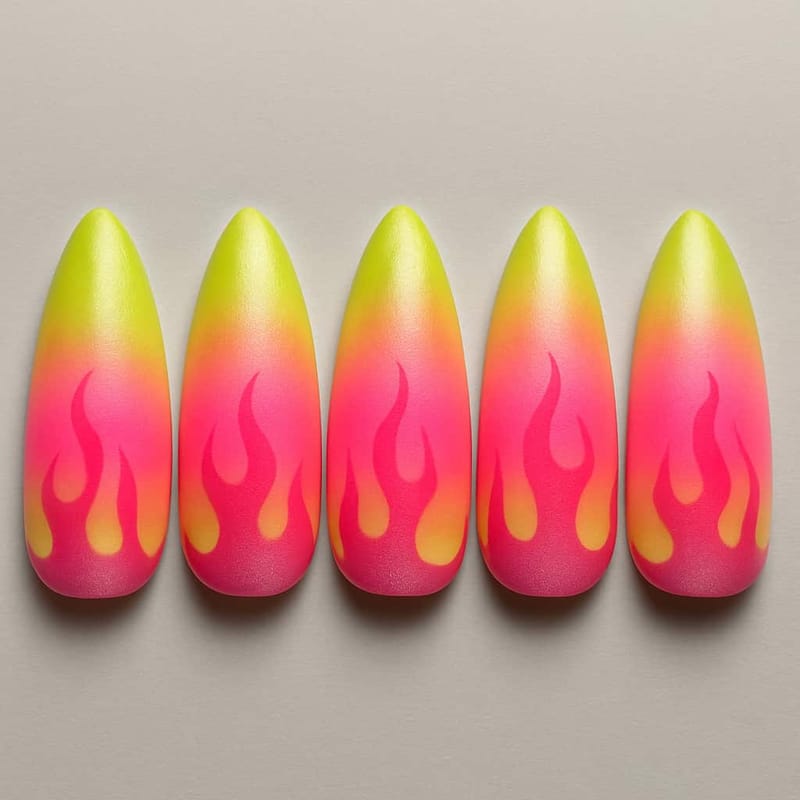 Ombre Almond Nail Generator - Example 1
