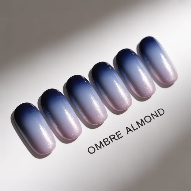Ombre Almond Nail Generator - Example 7