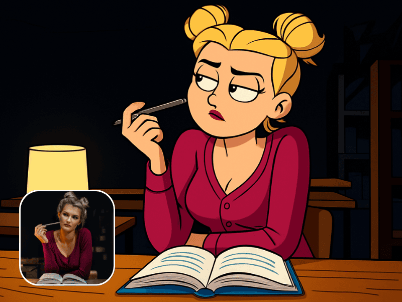Photo to Cartoon Cover Image