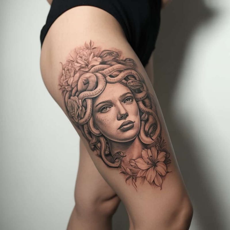 Thigh Tattoos Generator - Example 14