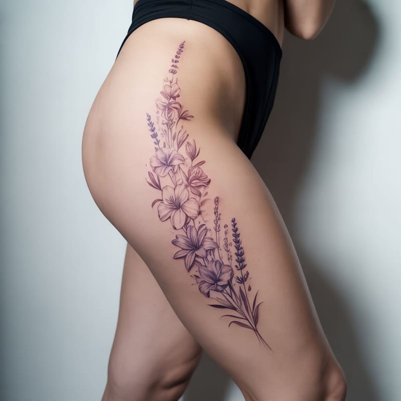 Thigh Tattoos Generator - Example 4